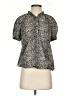 Calvin Klein 100% Polyester Animal Print Black Short Sleeve Blouse Size S - photo 1