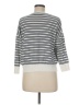 Ann Taylor LOFT Outlet 100% Cotton Stripes Gray Pullover Sweater Size M - photo 2