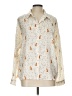 ASOS 100% Polyester Animal Print Ivory Long Sleeve Blouse Size 10 - photo 1