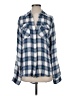 Sam Edelman 100% Rayon Plaid Blue Long Sleeve Blouse Size S - photo 1
