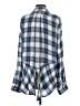 Sam Edelman 100% Rayon Plaid Blue Long Sleeve Blouse Size S - photo 2