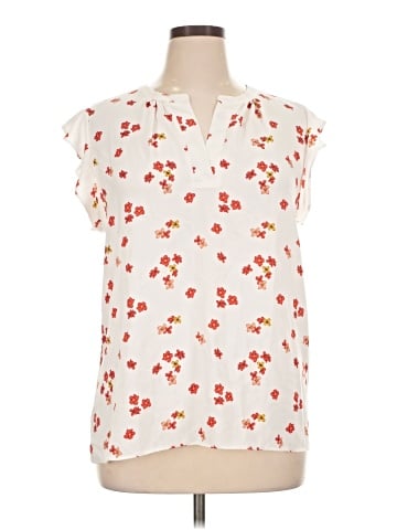 Ann Taylor LOFT Outlet Short Sleeve Blouse (view 1)
