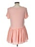 Kaari Blue 100% Polyester Pink Short Sleeve Blouse Size L - photo 2