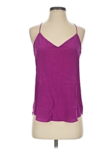 Lavender Brown Sleeveless Silk Top (view 1)