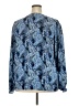 Joie 100% Polyester Paisley Blue Long Sleeve Blouse Size XXL - photo 2