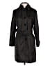 Burberry 100% Polyester Black Trenchcoat Size 2 - photo 1