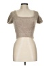 Forever 21 100% Nylon Tan Short Sleeve Turtleneck Size L - photo 1