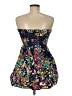 Bailey Blue Floral Blue Cocktail Dress Size M - photo 2