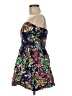 Bailey Blue Floral Blue Cocktail Dress Size M - photo 5