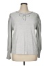 Ann Taylor LOFT 100% Cotton Solid Gray Silver Pullover Sweater Size XL - photo 1