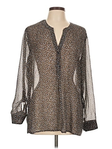 Ann Taylor Factory Long Sleeve Blouse (view 1)