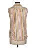 Orvis 100% Linen Stripes Yellow Sleeveless Button-Down Shirt Size M - photo 2