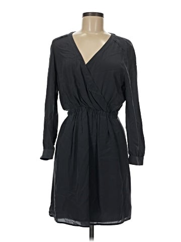 Madewell Silk Faux-Wrap Dress (view 1)