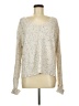Jessica Simpson Metallic Ivory Tan Pullover Sweater Size M - photo 1