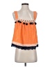 OndadeMar 100% Rayon Orange Sleeveless Blouse Size S - photo 1