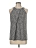 INC International Concepts Silver Sleeveless Blouse Size M - photo 1