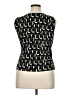 Plisse 100% Polyester Black Sleeveless Top Size XL - photo 2