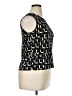 Plisse 100% Polyester Black Sleeveless Top Size XL - photo 4
