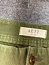 AE77 100% Cotton Solid Green Khaki Shorts Size 27 waist - photo 3