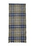 Jaeger 100% Wool Plaid Blue Scarf One size - photo 2