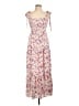 Sam Edelman 100% Polyester Floral Pink Ivory Casual Dress Size 10 - photo 1