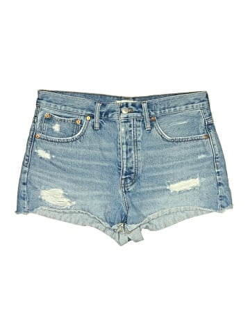 Madewell Relaxed Denim Shorts in Homecrest Wash: Ripped Edition (view 1)