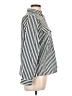 FRAME 100% Organic Cotton Stripes Ivory Long Sleeve Blouse Size XL - photo 4
