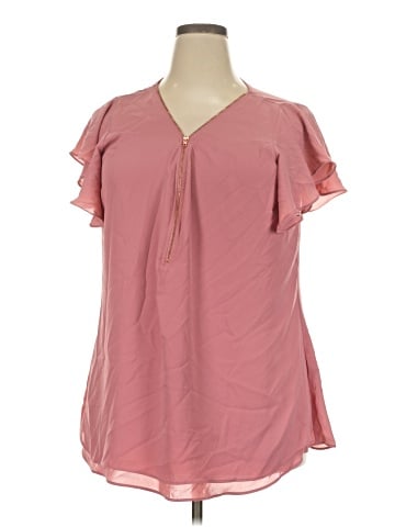 City Chic Short Sleeve Blouse (view 1)