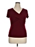 JKLA Burgundy Short Sleeve Top Size XL - photo 1