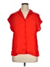 Nine West 100% Polyester Red Short Sleeve Blouse Size XL - photo 1