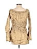 Alberto Makali 100% Polyester Gold Long Sleeve Blouse Size L - photo 2