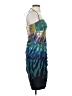 Nicole Miller Graphic Blue Cocktail Dress Size 8 - photo 4