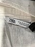 Zara Ivory 3/4 Sleeve Button-Down Shirt Size M - photo 7