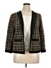 Black Label by Evan Picone Plaid Black Blazer Size 14 - photo 1