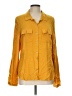 Guess 100% Rayon Yellow Long Sleeve Button-Down Shirt Size L - photo 1