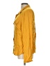 Guess 100% Rayon Yellow Long Sleeve Button-Down Shirt Size L - photo 5