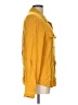 Guess 100% Rayon Yellow Long Sleeve Button-Down Shirt Size L - photo 4