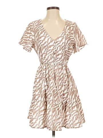Self Contrast Casual Dress (view 1)