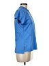 Lucky in Love Blue Short Sleeve Blouse Size M - photo 4