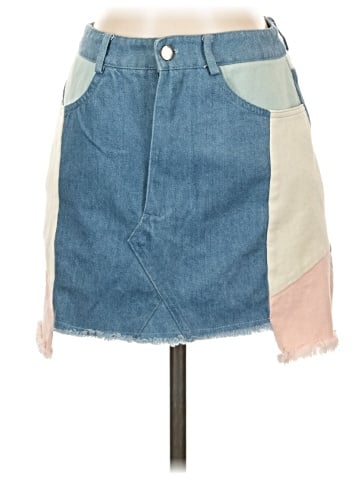 Honey Punch Denim Skirt (view 1)