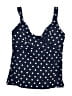 Lands' End Polka Dots Blue Swimsuit Top Size 10 - photo 1