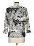 Laura Ashley 100% Polyester Silver 3/4 Sleeve Blouse Size L - photo 2