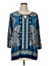 New Directions Blue 3/4 Sleeve Blouse Size XL - photo 1