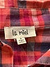 La Miel 100% Cotton Plaid Red Long Sleeve Button-Down Shirt Size S - photo 7