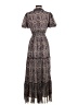Max Studio 100% Polyester Paisley Purple Casual Dress Size XS - photo 2