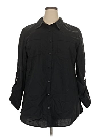NY&C 3/4 Sleeve Button-Down Shirt (view 1)