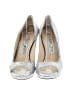 Jimmy Choo Metallic Silver Heels Size EU 36 - photo 2