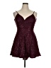 B. Smart 100% Polyester Stars Burgundy Cocktail Dress Size 15 - photo 1
