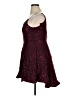 B. Smart 100% Polyester Stars Burgundy Cocktail Dress Size 15 - photo 5