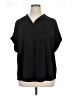 Timeson 100% Polyester Black Short Sleeve Blouse Size XXL - photo 1